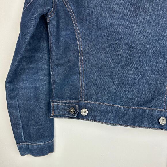 Gap Womens Classic Soft Denim Pockets Button-Up Blue Long Sleeve Jean Jacket XS - Picture 7 of 11